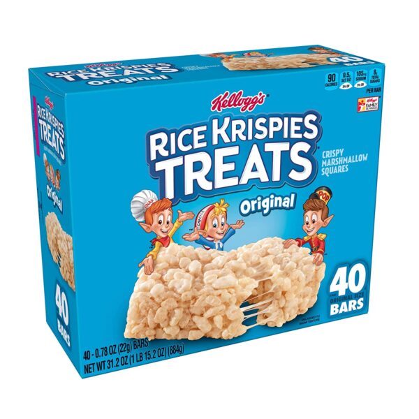 Kellogg?s Rice Krispies Treats Crispy Marshmallow Squares Bars 31.2 oz ...